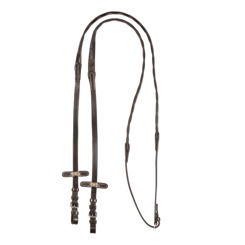 Wodze gumowe AmaHorse Magna brązowe