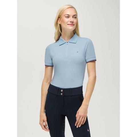 Koszulka Polo damska Tommy Hilfiger Equestrian Anaheim Sweet Blue, błękitna 2026