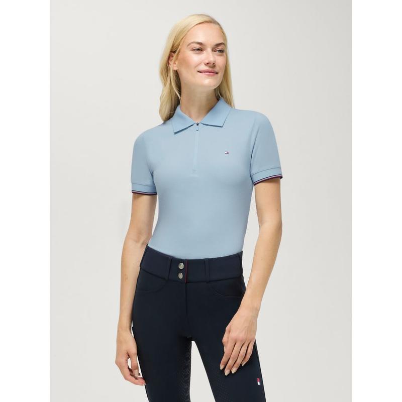 Koszulka Polo damska Tommy Hilfiger Equestrian Anaheim Sweet Blue, błękitna 2026