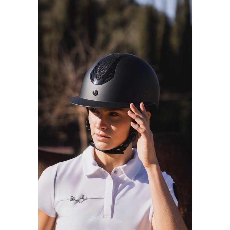 Kask Horze Celeste Black Gliter, czarny