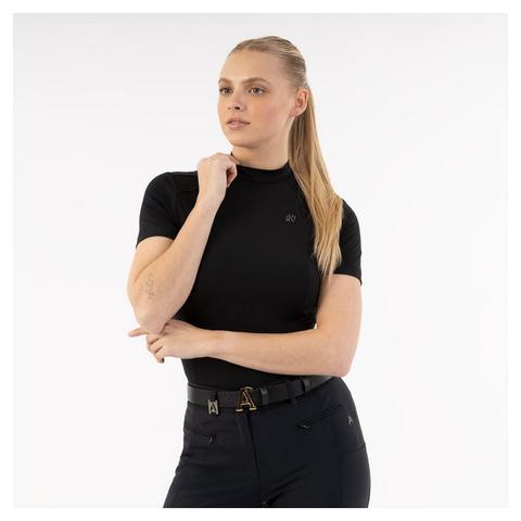 Koszulka damska Anky Mockneck czarna 2026