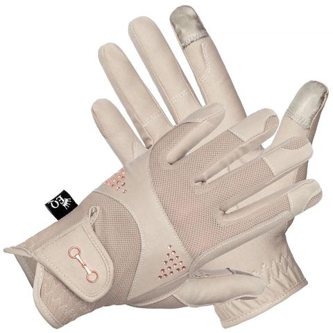 Rękawiczki letnie Equestrian Queen Bahama beżowe
