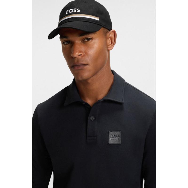 Bejsbolówka unisex Boss Equestrian Black, czarna 2026