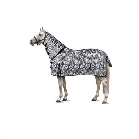 Derka siatkowa z kapturem Horze Defender zebra