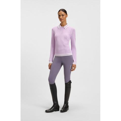 Legginsy damskie Boss Equestrian Harriett Shark, liliowe 2026