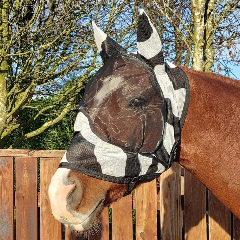 Maska siatkowa Bucas Buzz-Off Deluxe Zebra