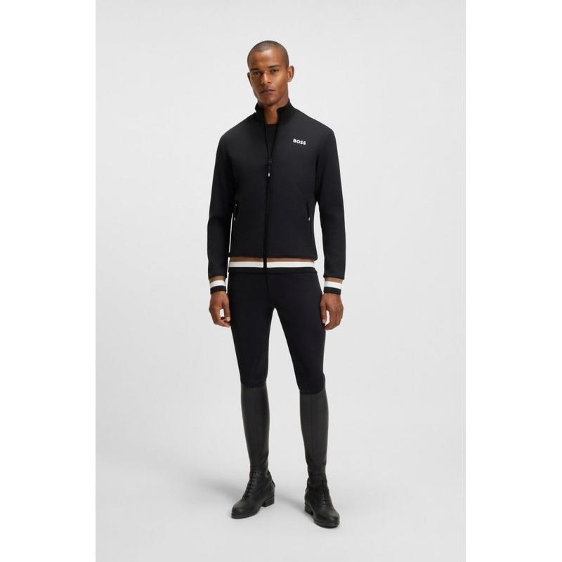 Bluza męska rozpinana Boss Equestrian Sammy Black, czarna 2026