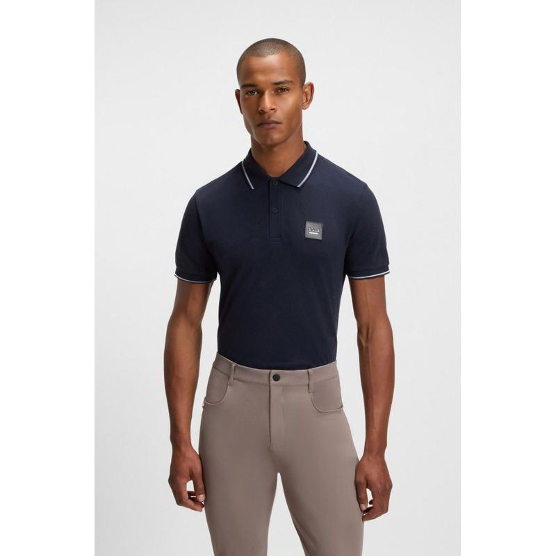 Koszulka polo męska Boss Equestrian Paul Sky Captain, granatowy 2026