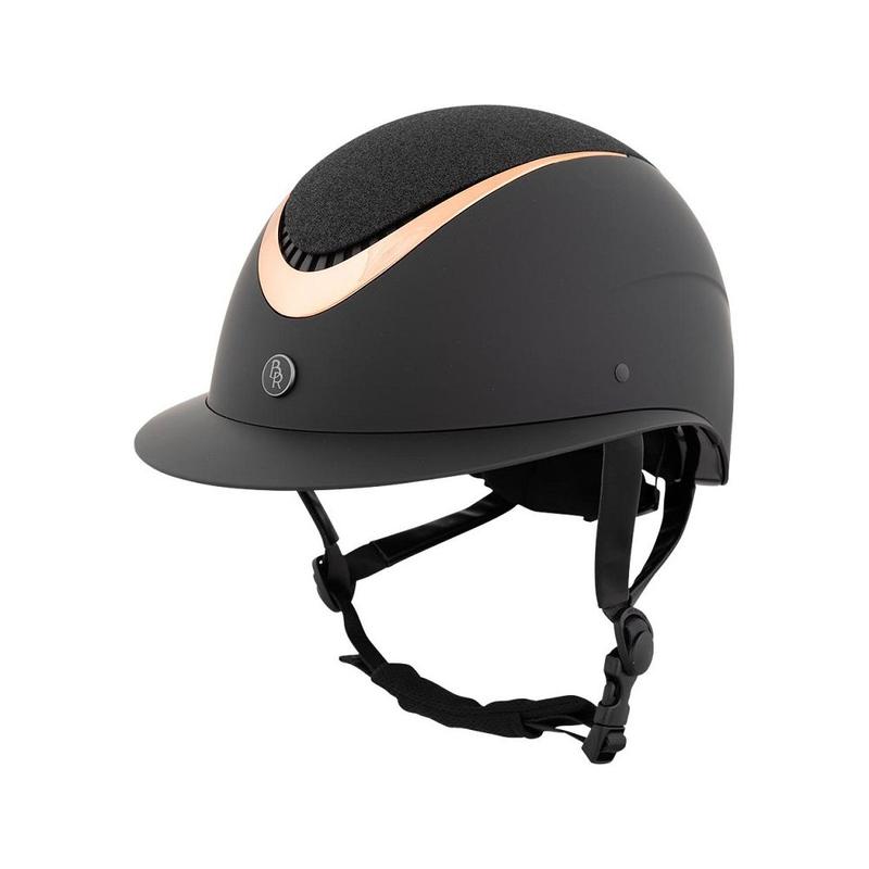 Kask BR Theta Plus Painted Glitter czarno-różowozłoty