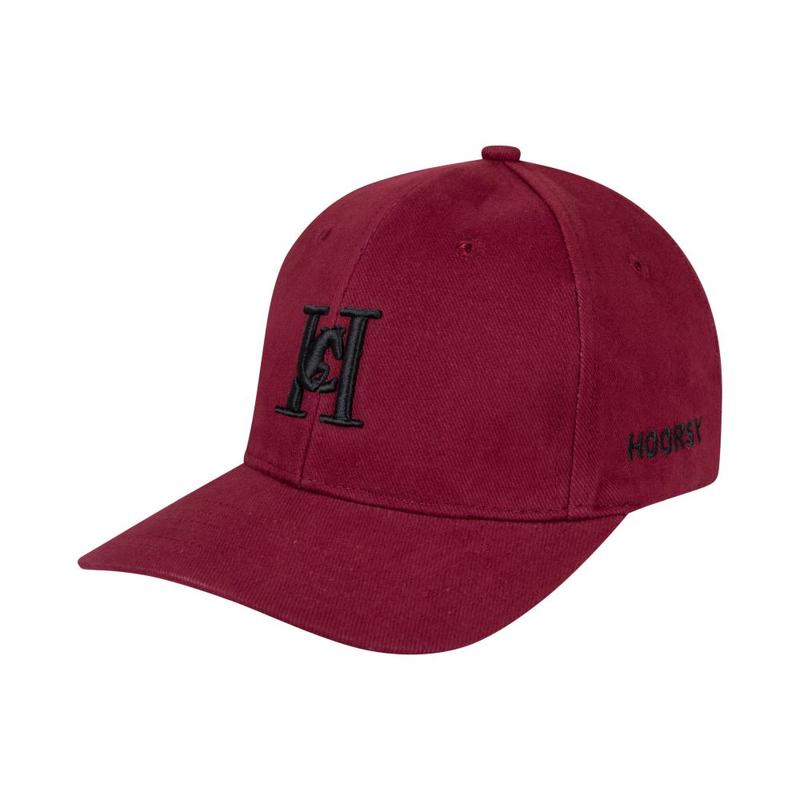 Bejsbolówka Hoorsy bordowo-czarna