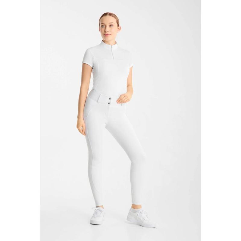 Bryczesy damskie z silikonem Horze Matilda białe