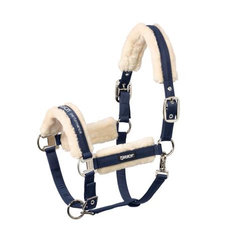 Kantar z futerkiem Eskadron Basics Pin Buckle FauxFur Navy, granatowy