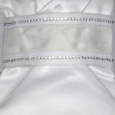 Plastron Equestrian Queen Crystal biały