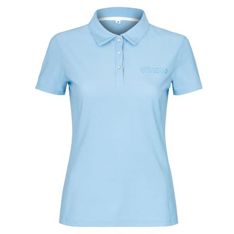 Koszulka polo damska Equestrian Queen Andrea błękitna