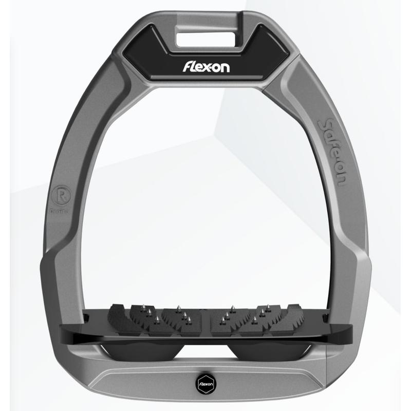 Strzemiona bezpieczne Flex-On z kolcami dorośli szaro-czarno-czarne