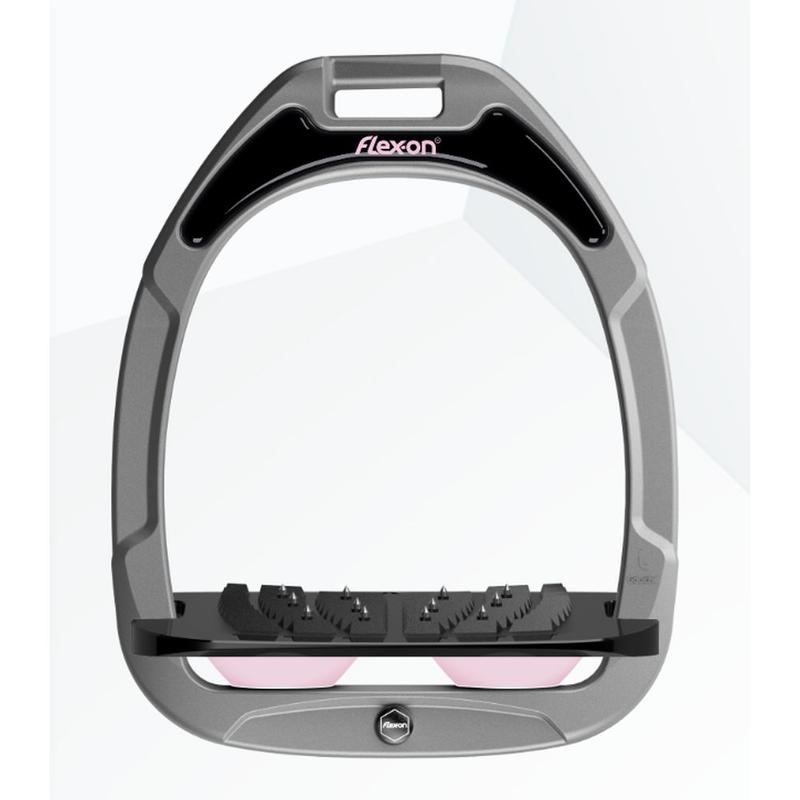 Strzemiona Flex-On Green Composite z kolcami dorośli szaro-czarno-jasnoróżowe