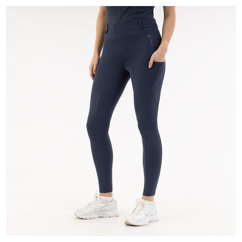 Legginsy damskie Anky z silikonowym lejem granatowe