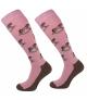 Skarpety Comodo bawełna wzór różowe w koniki na biegunach