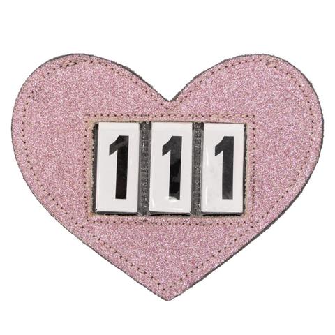 Numery startowe QHP Heart różowe
