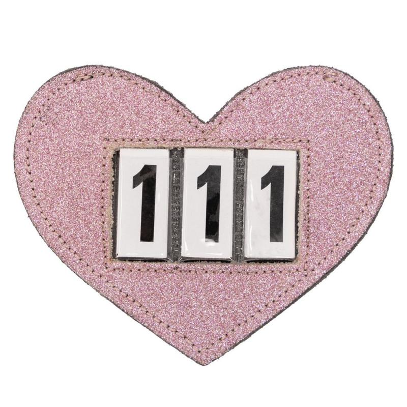 Numery startowe QHP Heart różowe