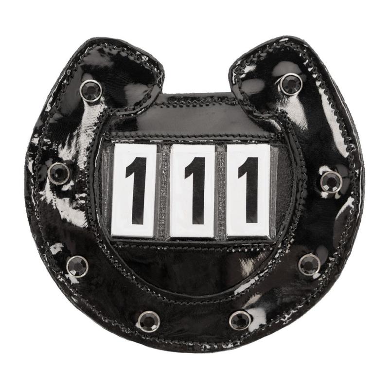 Numery startowe QHP Horseshoes czarne