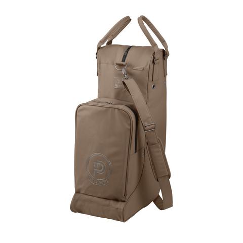 Torba na oficerki i kask Eskadron Platinum Faux Leather Smoky taupe, beżowa 2025