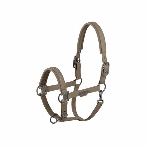 Kantar skórzany Eskadron Platinum Faux Leather Double Smoky Taupe, beżowy 2025