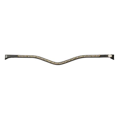 Naczółek Kavalkade Cecilia brązowy ze złotymi kryształkami