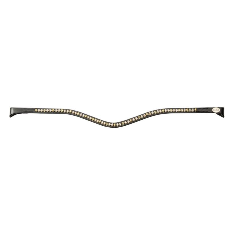 Naczółek Kavalkade Cecilia brązowy ze złotymi kryształkami