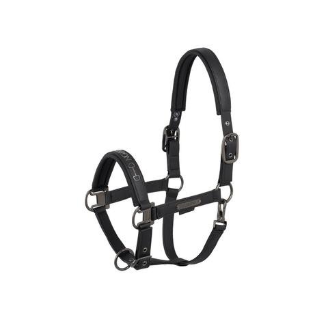 Kantar skórzany Eskadron Platinum Faux Leather Double Black, czarny 2025