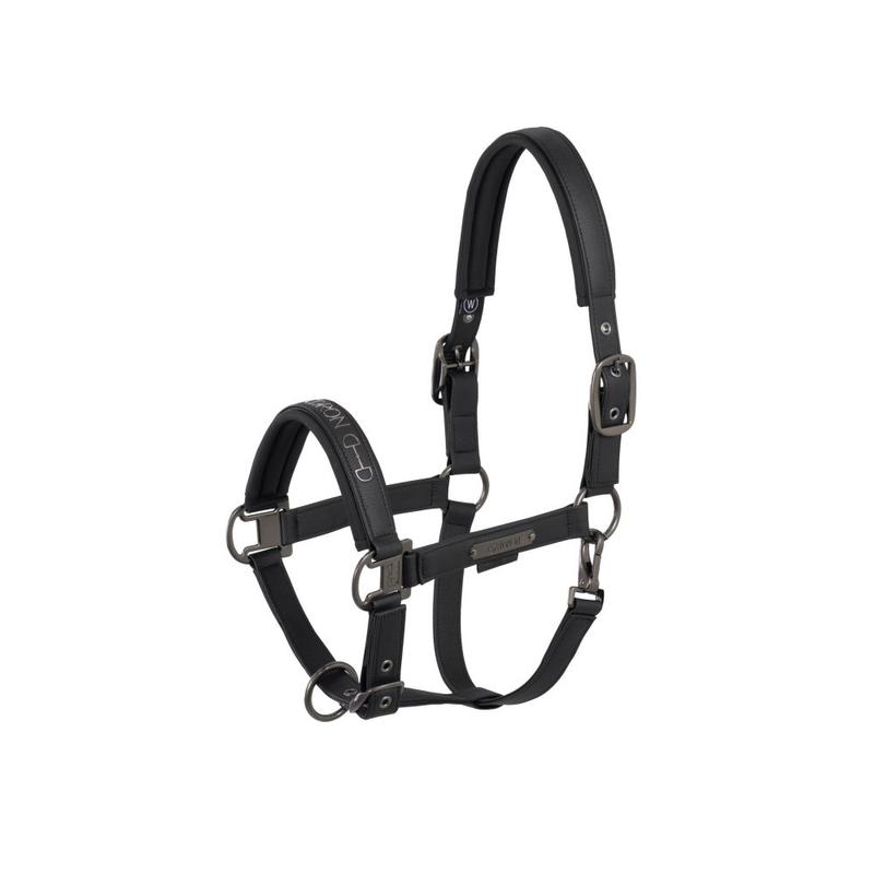 Kantar skórzany Eskadron Platinum Faux Leather Double Black, czarny 2025