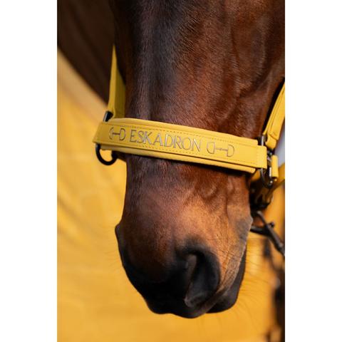 Kantar skórzany Eskadron Platinum Faux Leather Double Golden Yellow, żółty 2025