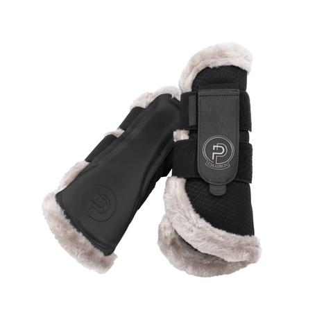 Ochraniacze z futerkiem Eskadron Platinum Mesh Faux Fur Black, czarne 2025