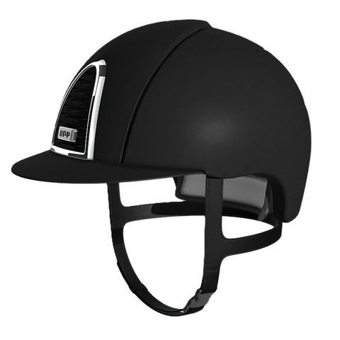 Kask Kep Cromo 2.0 - wąski daszek - srebrna ramka z czarną kratka z czarnym tłem - czarny mat