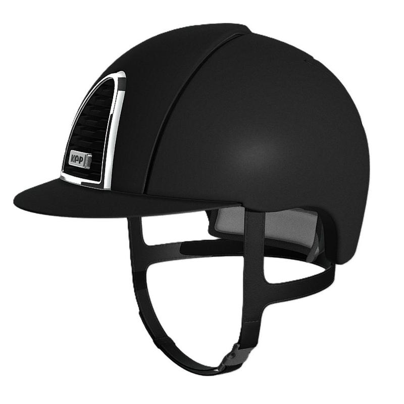 Kask Kep Cromo 2.0 - wąski daszek - srebrna ramka z czarną kratka z czarnym tłem - czarny mat