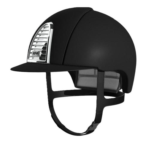 Kask Kep Cromo 2.0 - wąski daszek - srebrna ramka ze srebrną kratką ze srebrnym tłem - czarny mat