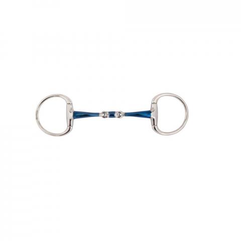 Wędzidło oliwkowe blokujące się BR Sweet Iron Magic rdzewiejące podwójnie łamane 14 mm