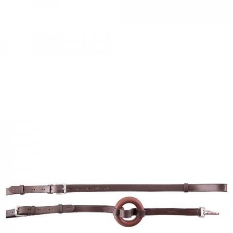 Wypinacze skórzane z kółkami gumowymi BR brązowe