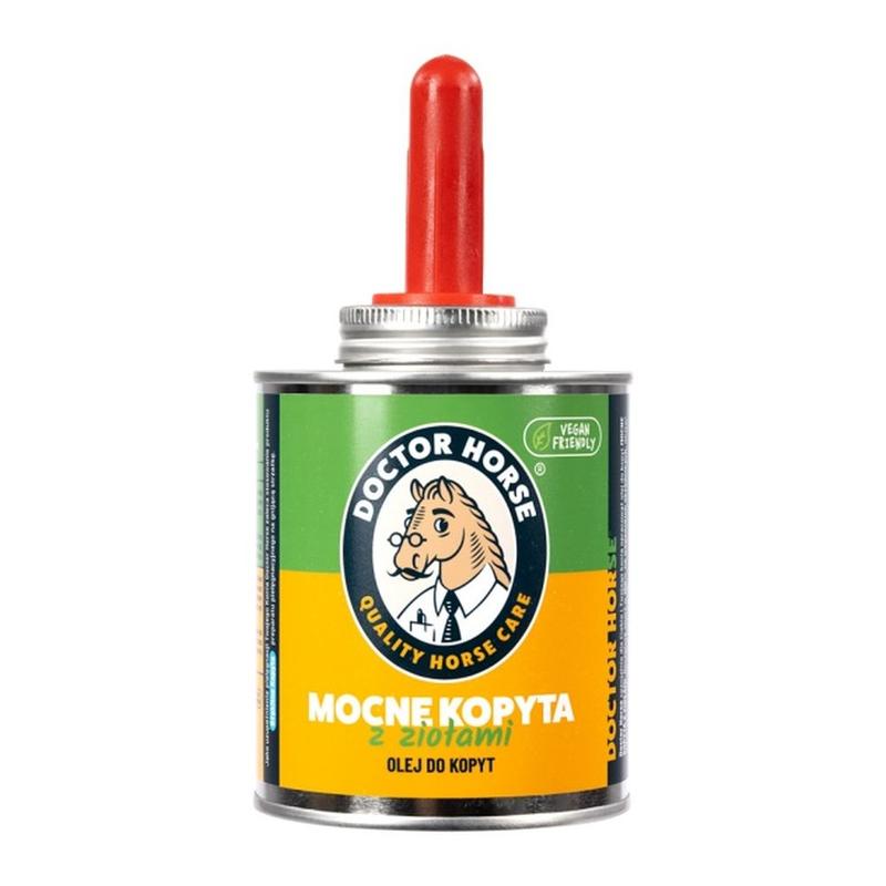 Olej do kopyt ziołowy z pędzelkiem Doctor Horse Mocne Kopyta z ziołami