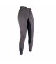 Bryczesy damskie HKM Basic Belmtex Grip Easy szaro-czarne