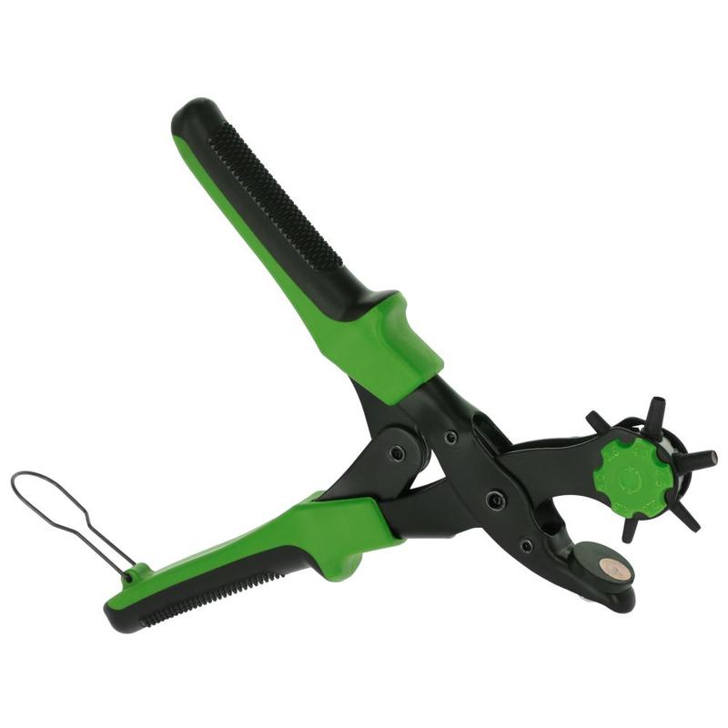 Dziurkacz rewolwerowy do skór Kerbl czarno-zielony