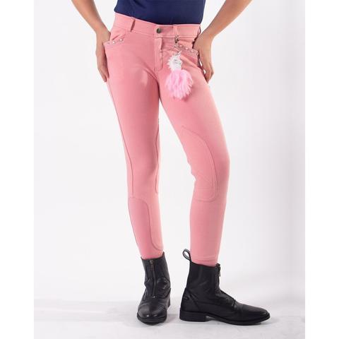 Legginsy młodzieżowe QHP Babette Blossom, różowe