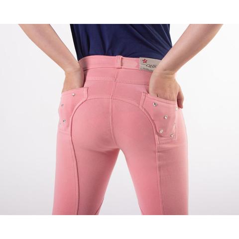 Legginsy młodzieżowe QHP Babette Blossom, różowe