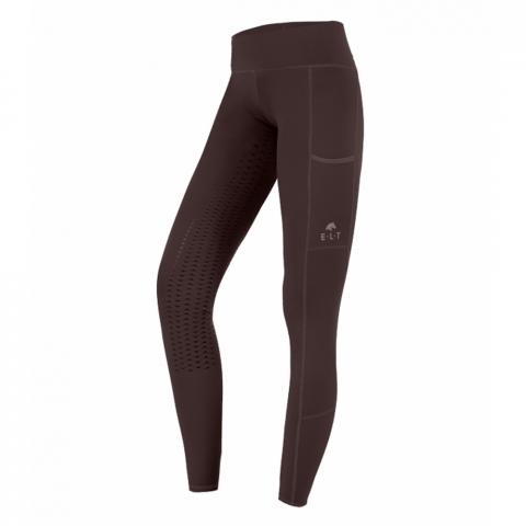 Legginsy damskie zimowe Elt Ella z pełnym silikonowym lejem brązowe