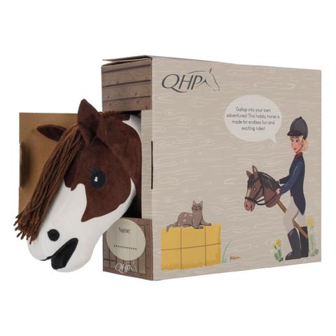 Hobby horse QHP brązowo-biały