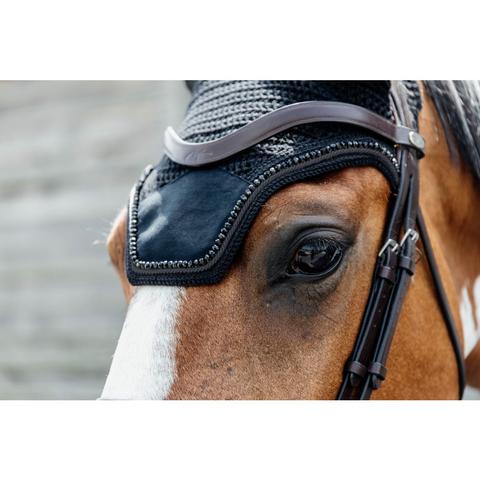 Nauszniki Kentucky Wellington Velvet Pearls Black, czarne