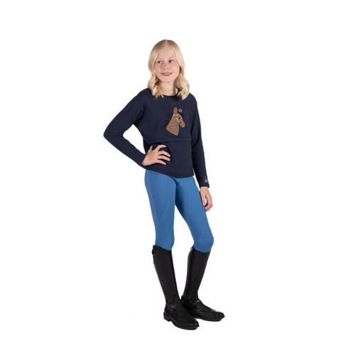 Legginsy młodzieżowe HKM Mia niebieskie