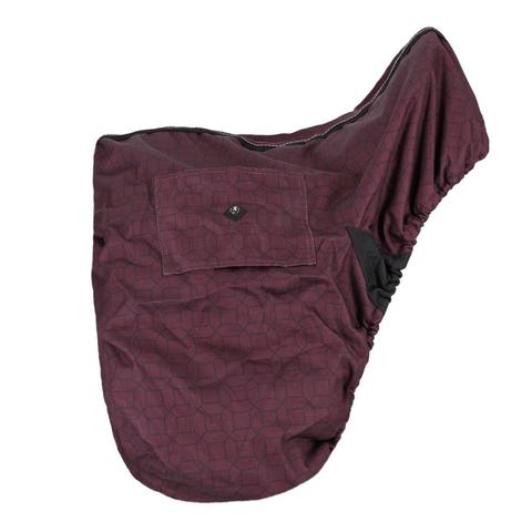 Pokrowiec na siodło QHP Wine red, bordowy