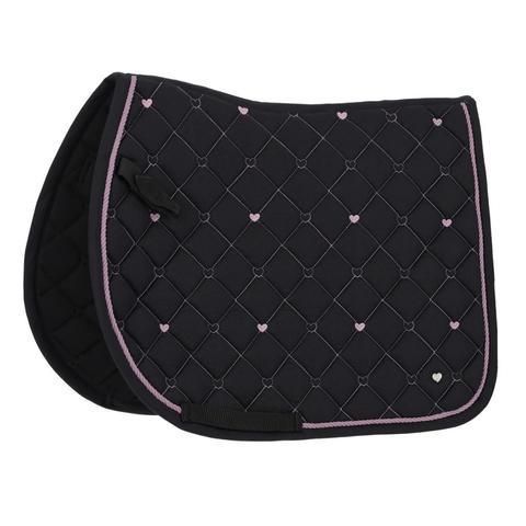 Czaprak QHP Lize Black/Violet, czarno-fioletowy