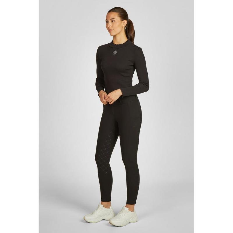 Legginsy zimowe damskie Eskadron Cosy Full Grip Black, czarne Dynamic 2025